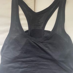 Lululemon sheer black tank top size 8